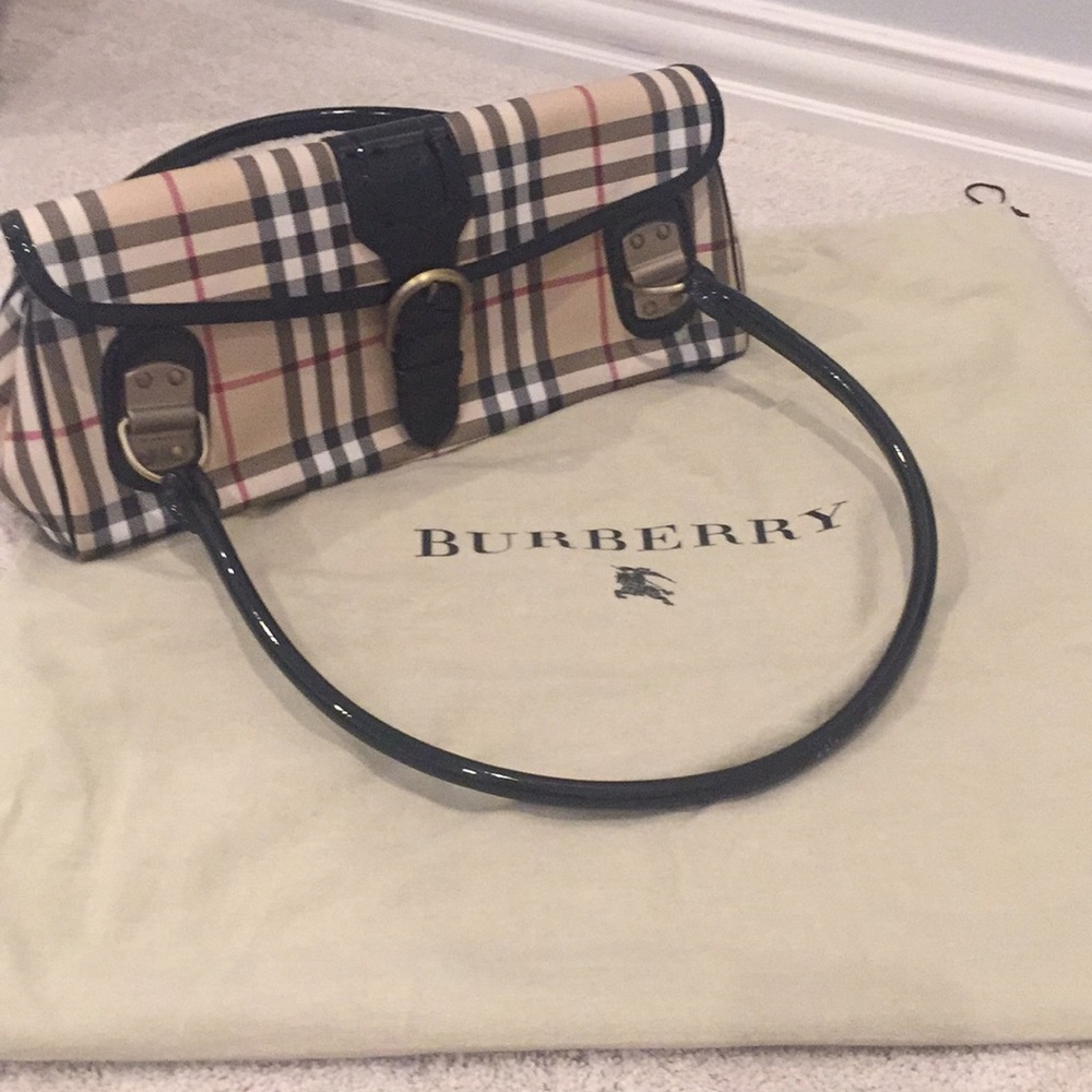 Burberry Medium Bag with Patent Handles